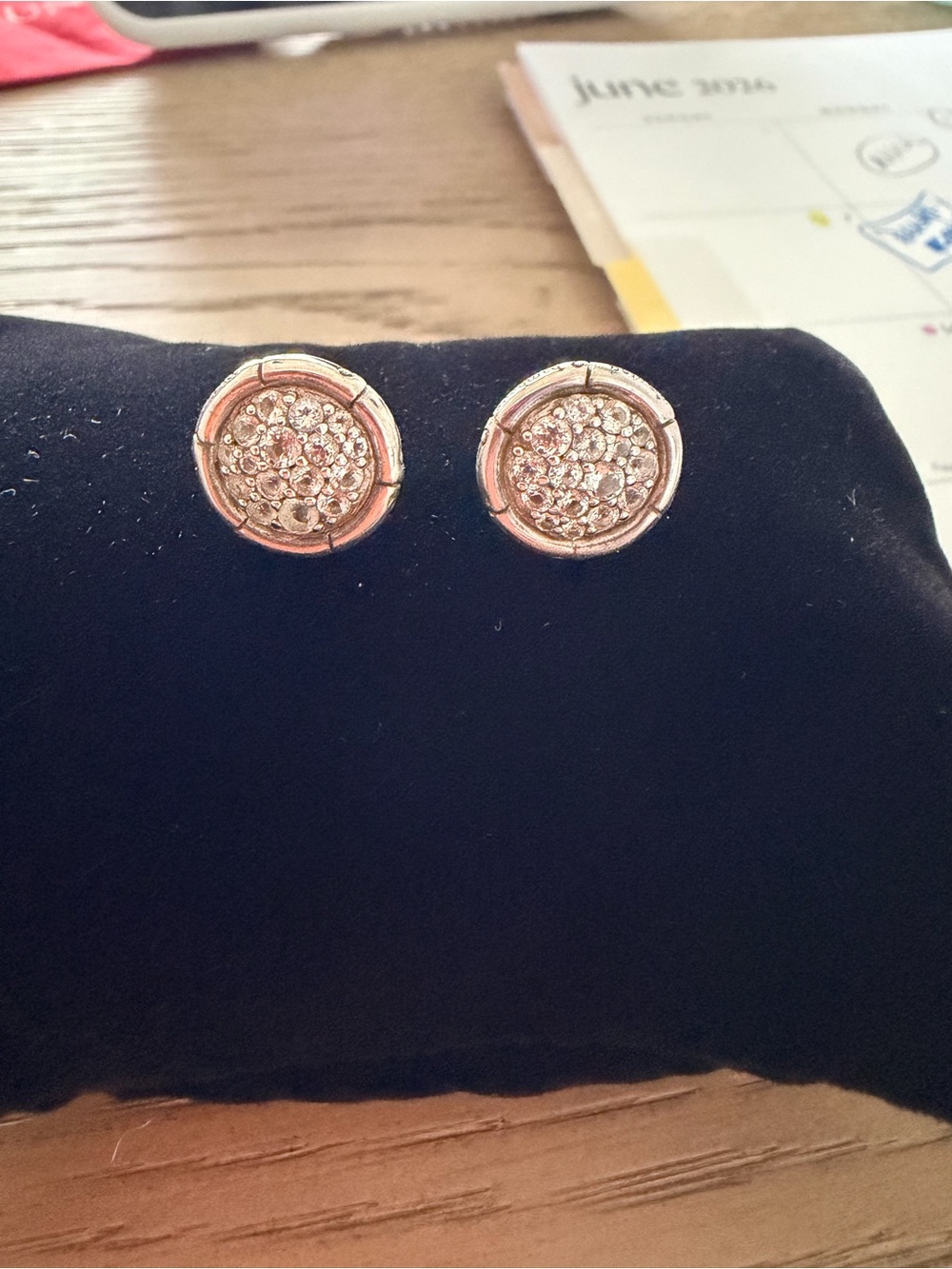 John Hardy bamboo diamond cluster earrings